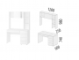 Стол с надстройкой (лев/прав) Николь (ширина 120см) Стол с надстройкой (лев/прав) Николь (ширина 120см)